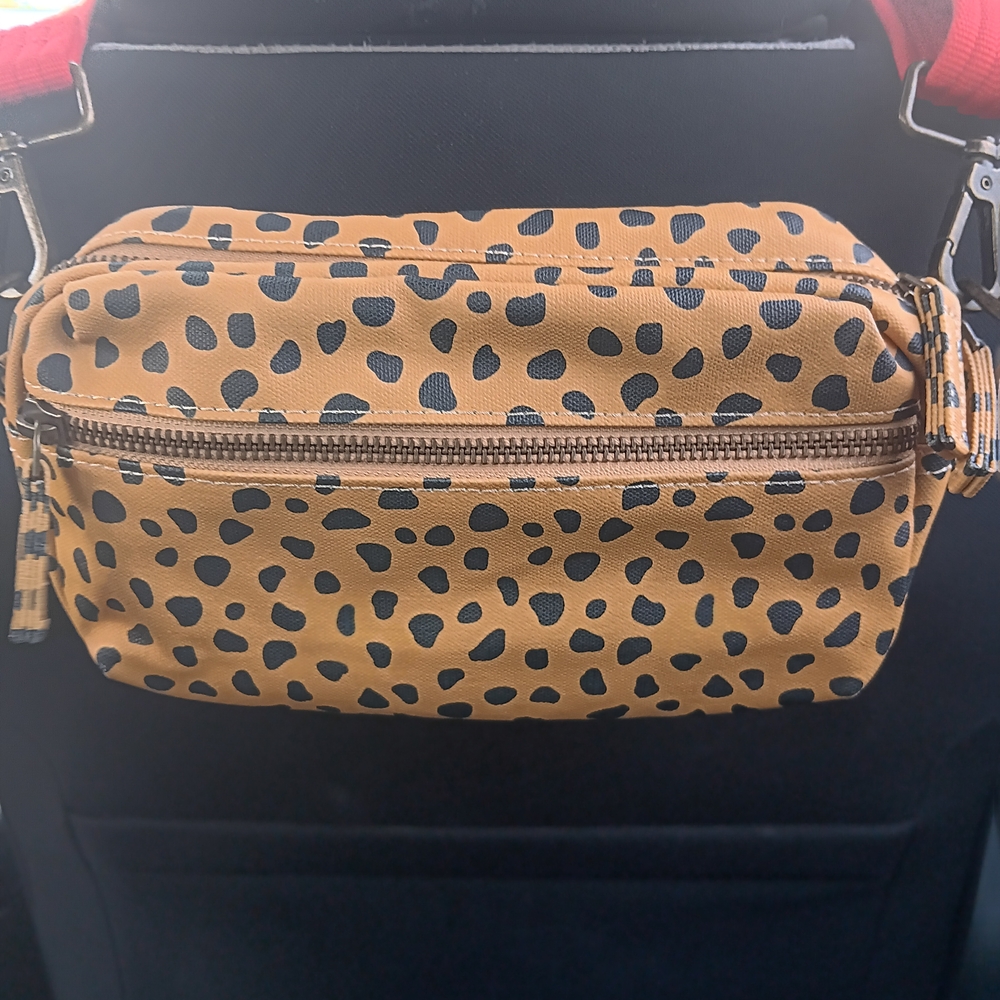 Marine Layer Tan and Black Leopard Print Bag